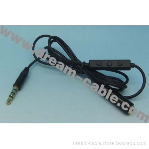New 3.5mm Stereo Headphone Audio Extension Cord with Volume Control